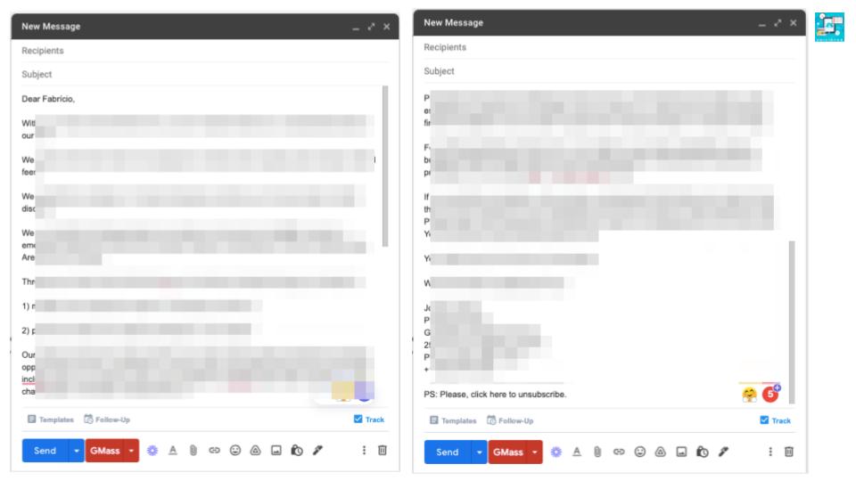 Cold email messages don't necessarily need to be short-form; find what works for you and respect your conversational tone